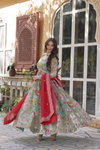 KA 1159 Russian Silk With Foil Embroidery Work Gown Wholesale Market In Surat